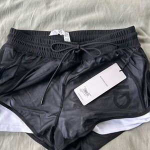 Two pairs of Black Alo Athletic Shorts